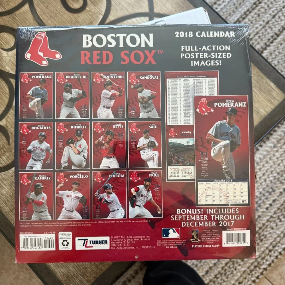 Boston Red Sox 2018 Team Calendar (123)